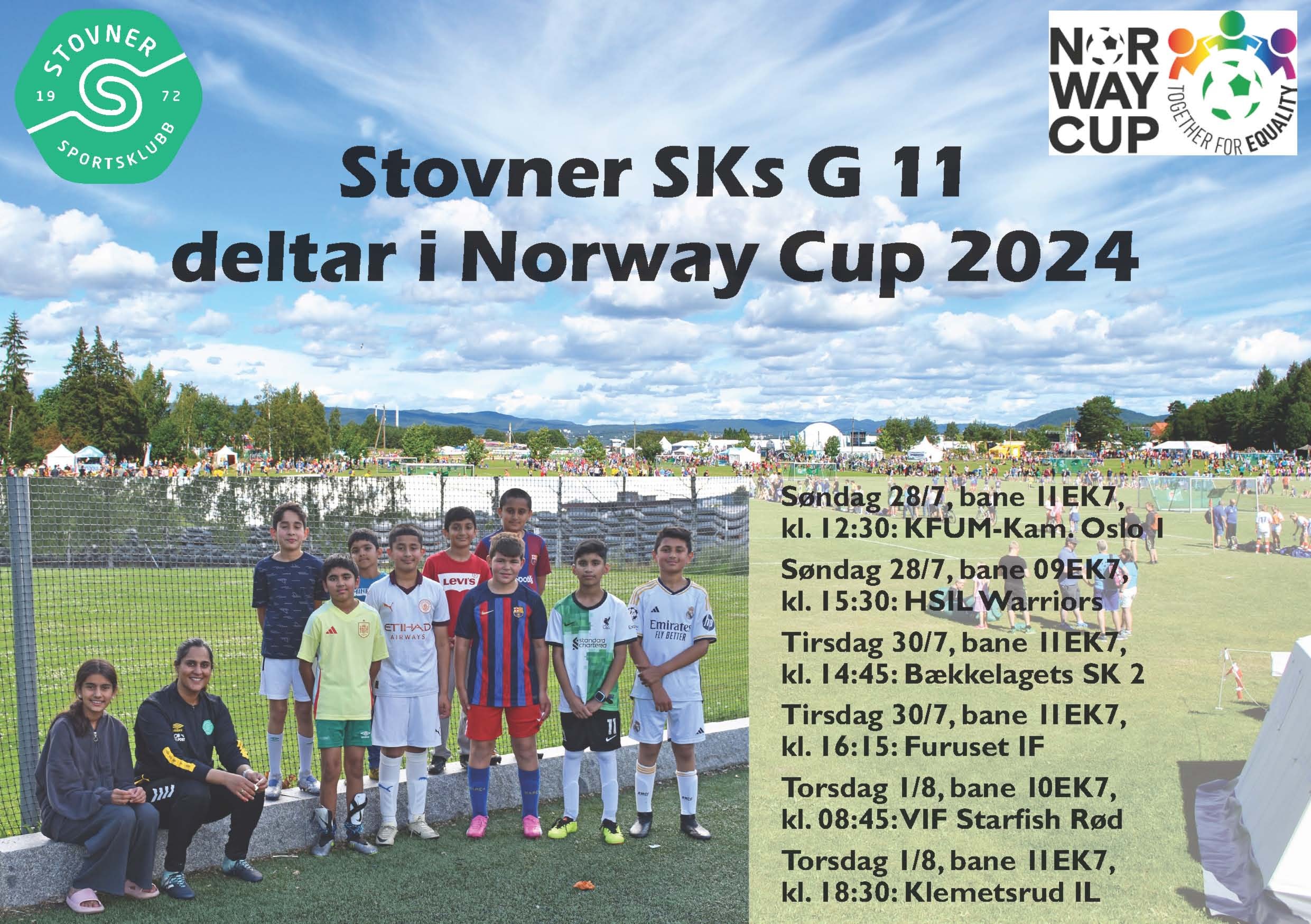 G11 representerer Stovner SK i Norway Cup 2024